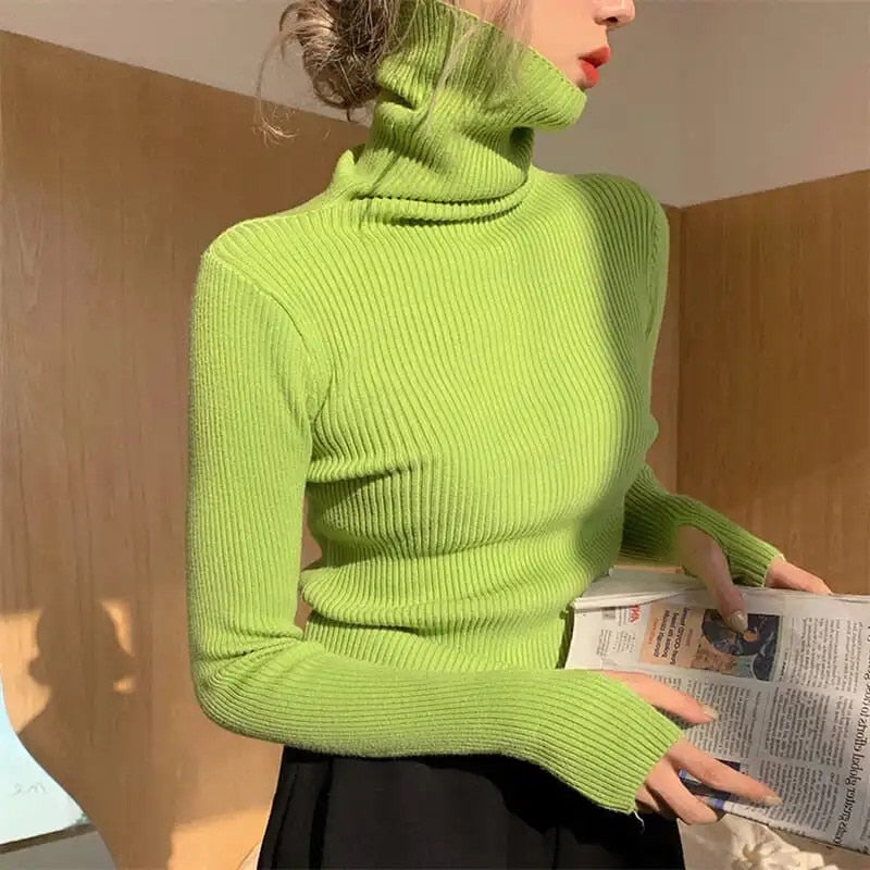 Oriana | Jersey de Punto Cuello Alto Ajustado
