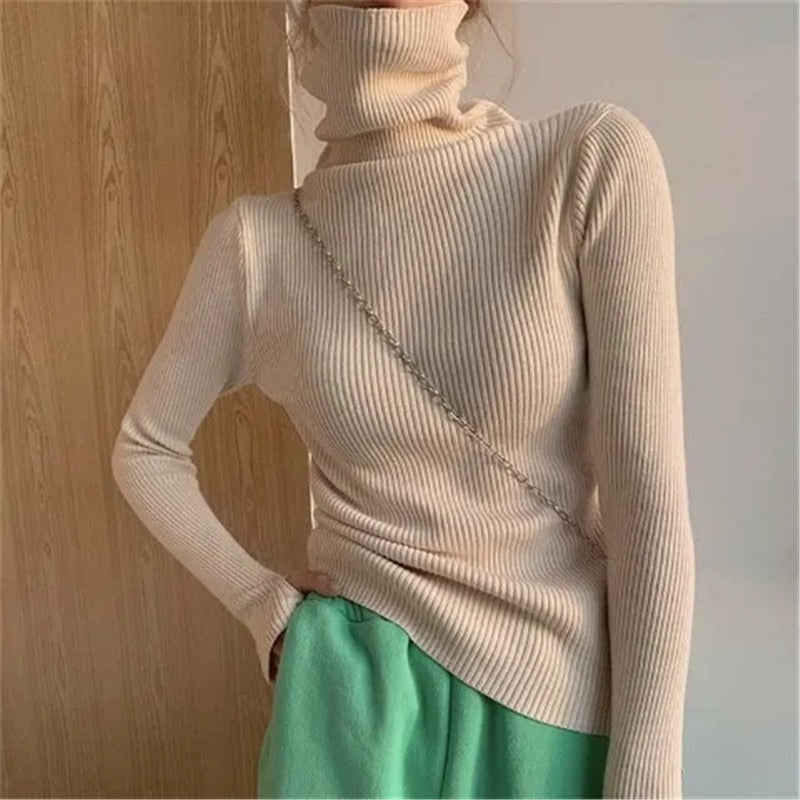 Oriana | Jersey de Punto Cuello Alto Ajustado