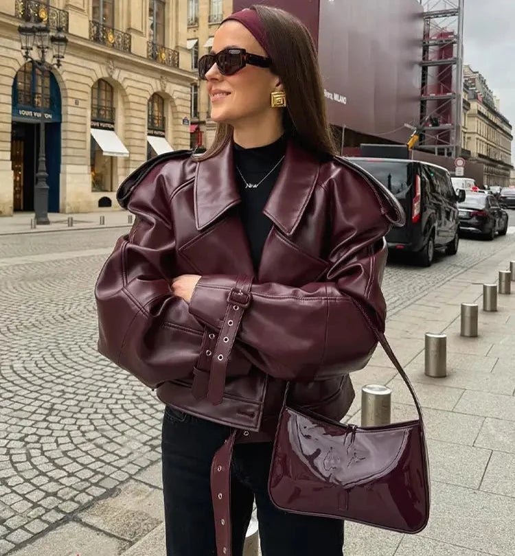 Louis | Chaqueta Efecto Piel Oversize