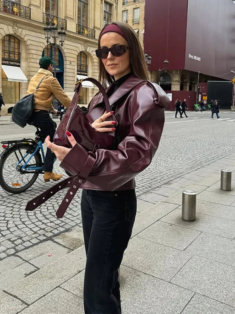 Louis | Chaqueta Efecto Piel Oversize