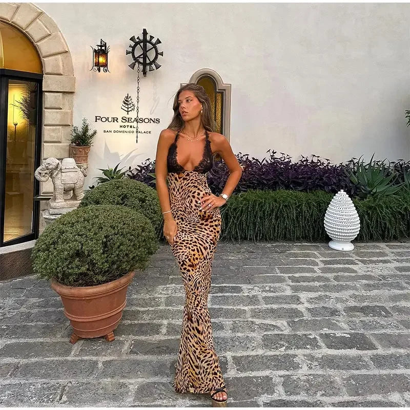 Kenia | Vestido Leopardo con Encaje