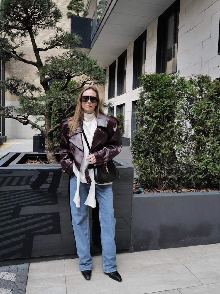 Louis | Chaqueta Efecto Piel Oversize